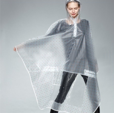 Resuable Poker Dot Rain coat